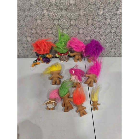 Vintage Troll Dolls Lot Collection 11‎ Piece Figures Good Luck Charms - Picture 8 of 13